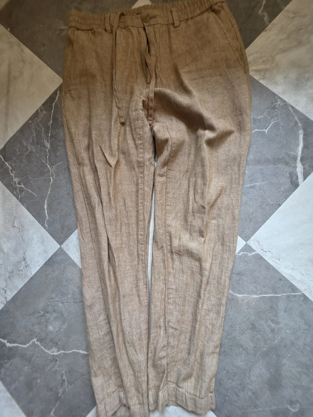 Banana Republic Mason Athletic Tapered Linen Blend Drawstring Pants Men's 30x32